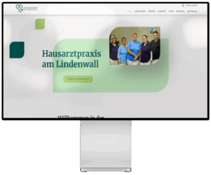 Hausarztpraxis am Lindenwall Design einer modernen Website auf einem PC