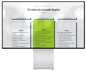 Beispiel für das Design einer modernen Website auf einem PC